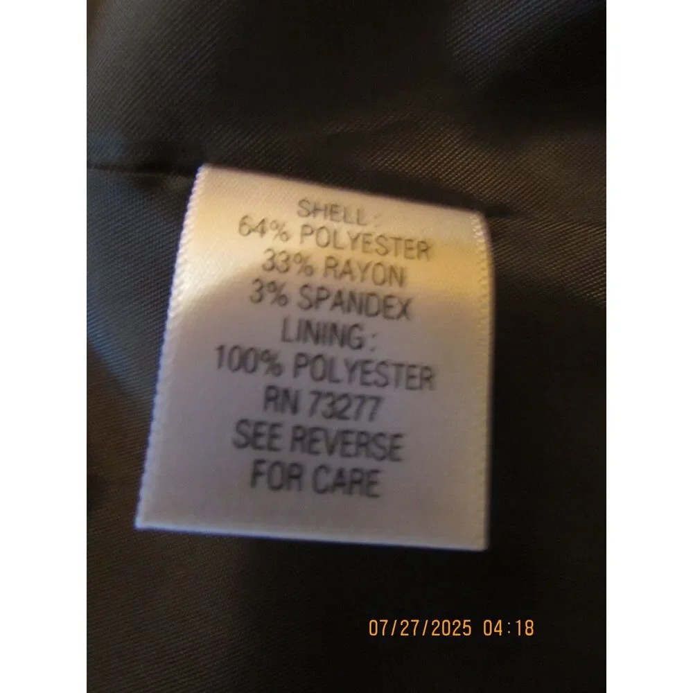 apt 9 size 12 women's blazer jacket lined large lapel tapered brown office